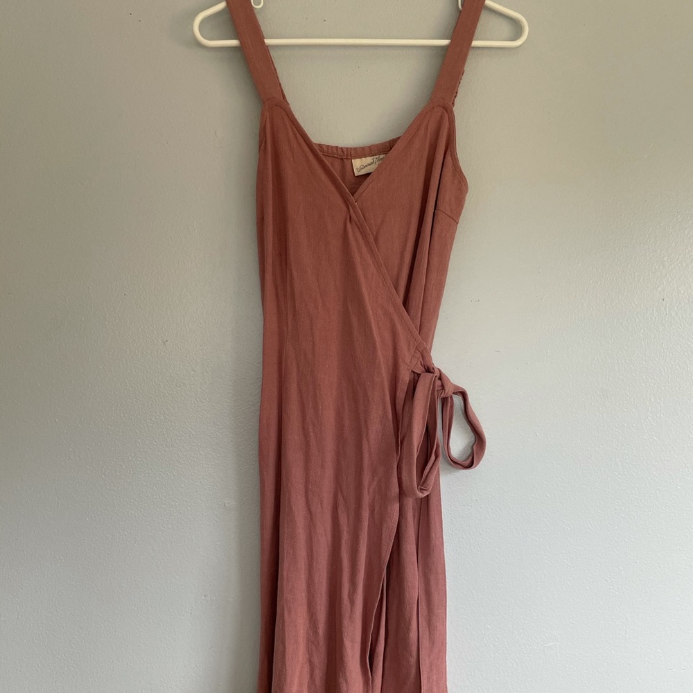 Wrap Around Tie Dress - Pink